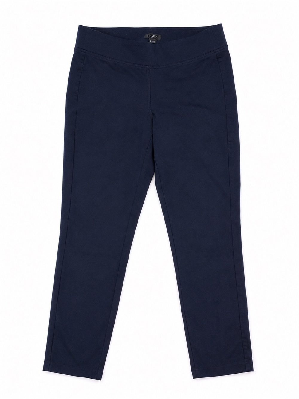 LOFT Navy Pull On Slim Ankle Work Pants Women’s Small Career Office Stretch